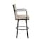 Armen Living Don 30" Outdoor Patio Swivel Bar Stool in Brown Aluminum with Cushions 840254332492 - alternate 2